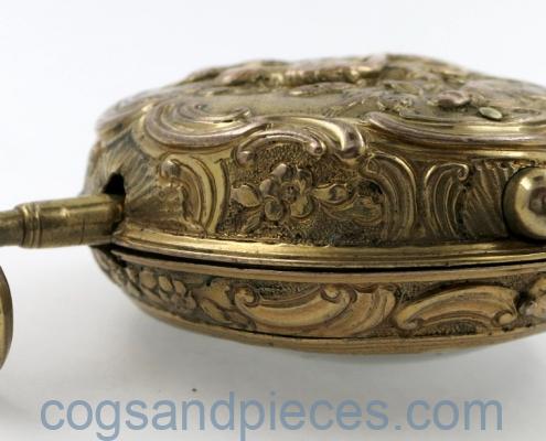 gilt repousse case