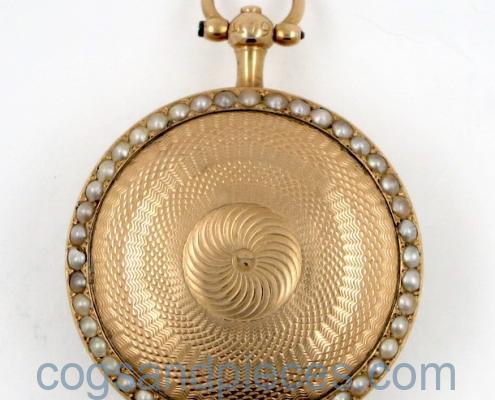 Swiss pearl set gold verge