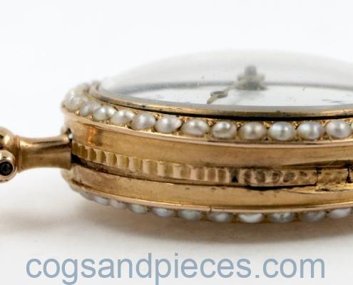 Swiss pearl set gold verge