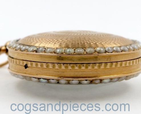 Swiss pearl set gold verge