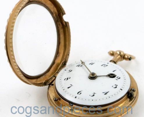 Swiss pearl set gold verge