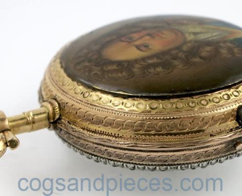 French gold enamel portrait verge