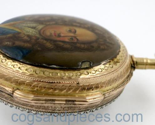 French gold enamel portrait verge