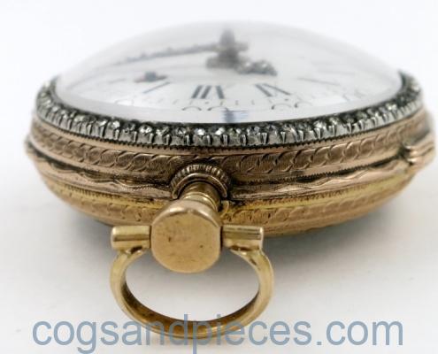French gold enamel portrait verge