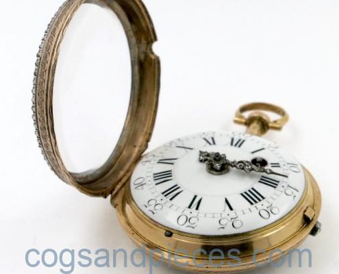 French gold enamel portrait verge