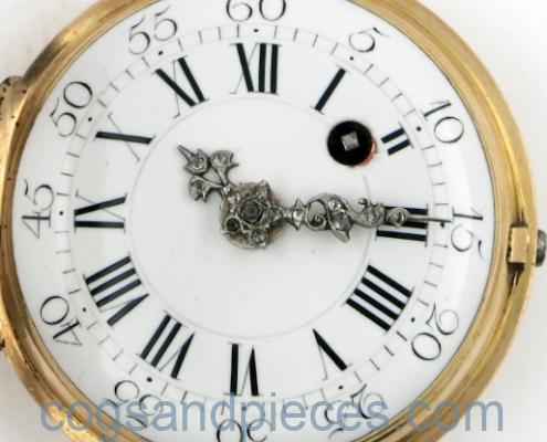 French gold enamel portrait verge
