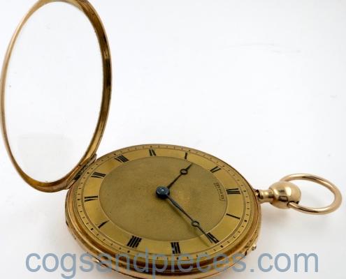 19thc French gold cylinder repeater