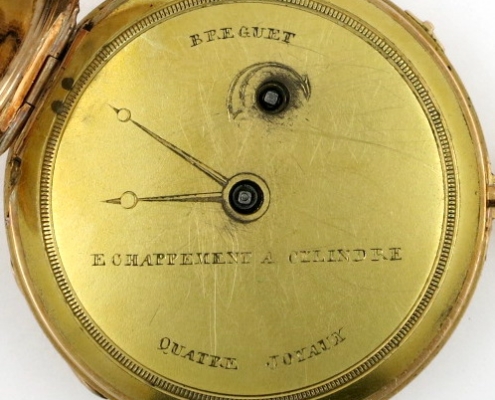 19thc French gold cylinder repeater