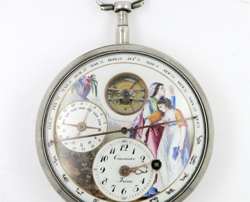 Pocket watch astrological calendar