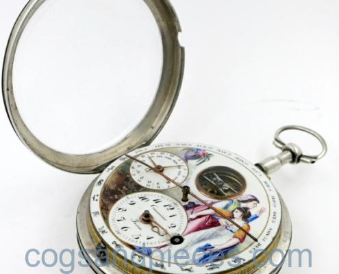Pocket watch astrological calendar