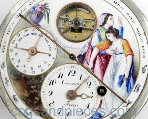 Pocket watch astrological calendar