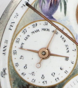 Pocket watch astrological calendar