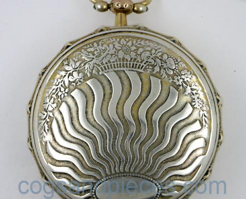Silver gilt verge pocket watch