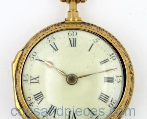 gold & enamel pair cased verge