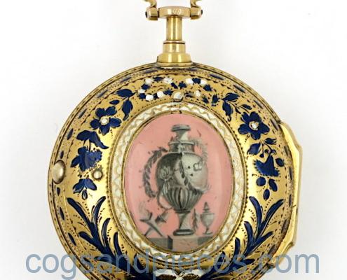 gold & enamel pair cased verge