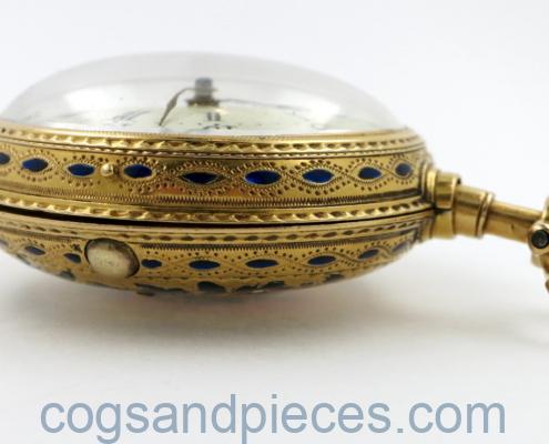 gold & enamel pair cased verge