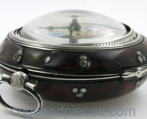 polychrome dial verge pocket watch
