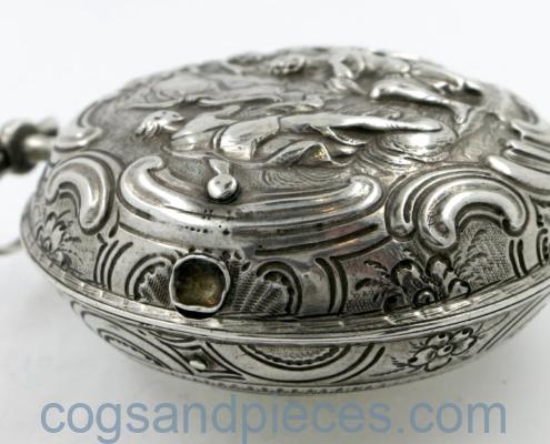 polychrome dial verge pocket watch