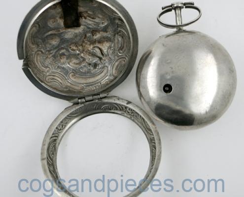 polychrome dial verge pocket watch