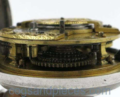 polychrome dial verge pocket watch