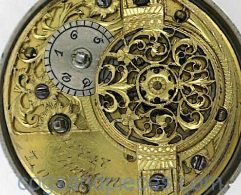 polychrome dial verge pocket watch