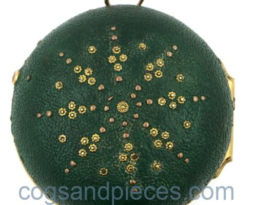 Manning shagreen gold repousse