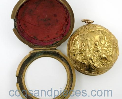 Manning shagreen gold repousse