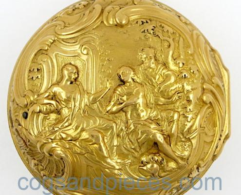 Manning shagreen gold repousse