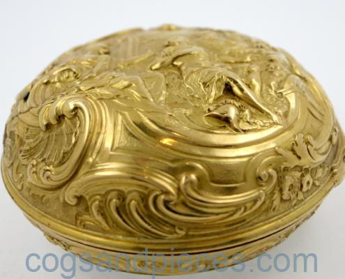 Manning shagreen gold repousse