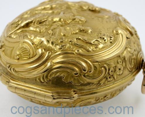 Manning shagreen gold repousse