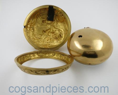 Manning shagreen gold repousse