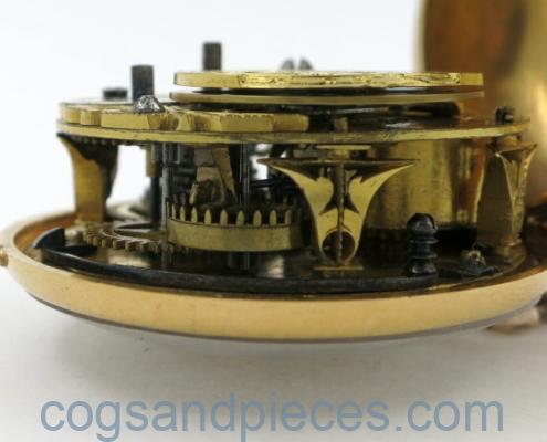 17thc. gold repousse single handed verge