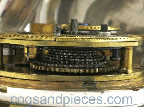 Ilbery, duplex, centre seconds pocket watch