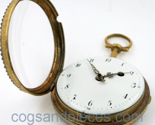 enamel verge pocket watch