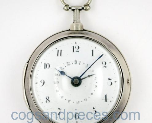 Silver Pair Cased Calendar Verge