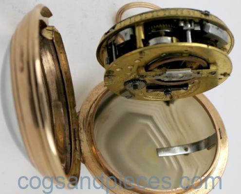 Gold & agate repeating pocket watch