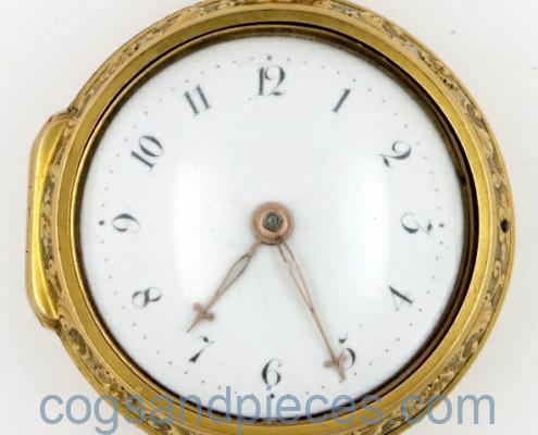 Gold Repousse Pocket Watch