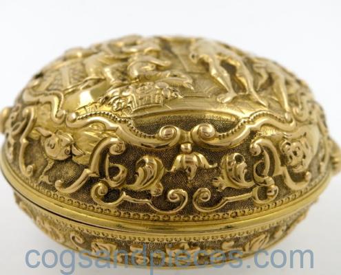 Gold Repousse Pocket Watch
