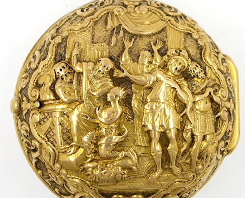 Gold Repousse Pocket Watch