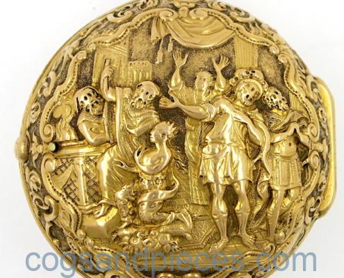 Gold Repousse Pocket Watch