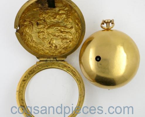 Gold Repousse Pocket Watch