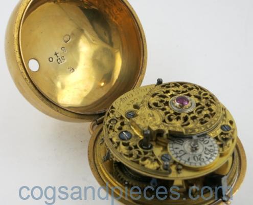 Gold Repousse Pocket Watch