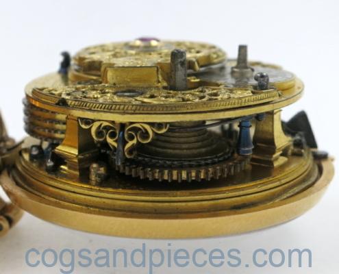 Gold Repousse Pocket Watch