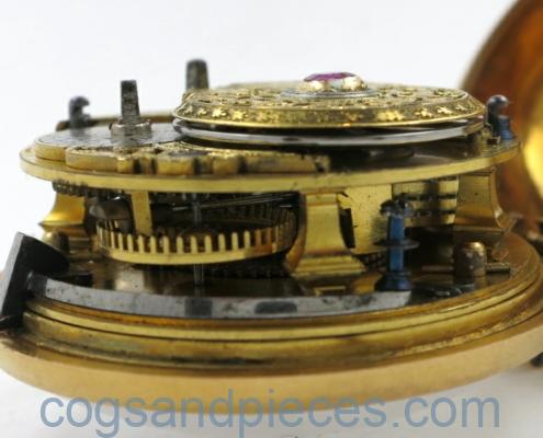 Gold Repousse Pocket Watch