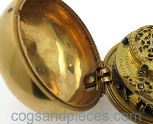 Gold Repousse Pocket Watch
