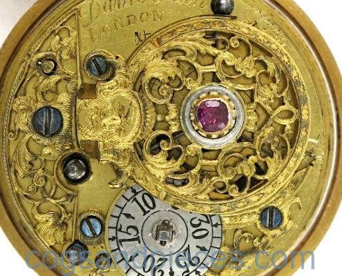 Gold Repousse Pocket Watch