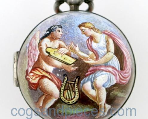 Vienna enamel ball watch