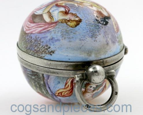 Vienna enamel ball watch