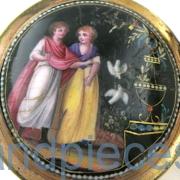 Enamel verge in exhibition case