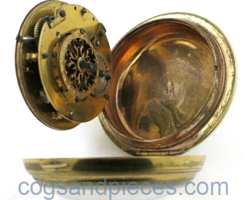 Enamel verge in exhibition case